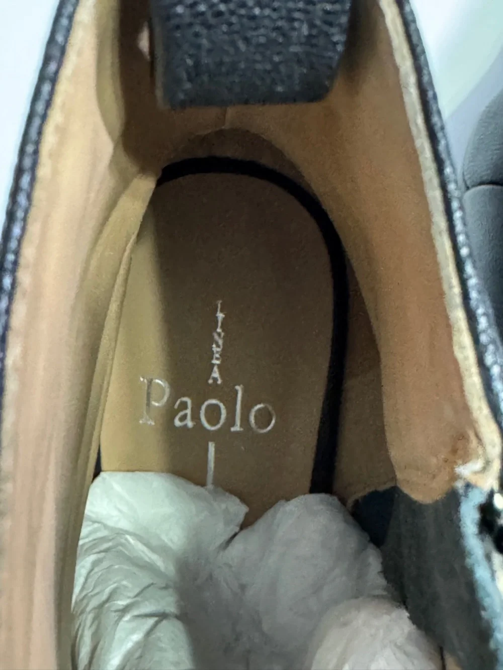 Linea Paolo SASHA | Women's High Wedge Peep Toe Transitional Bootie Black Sz. 8M - Picture 5 of 10